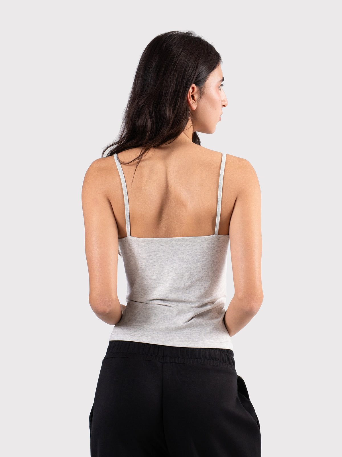 SPAGHETTI STRAP TOP CLOUD-GREY