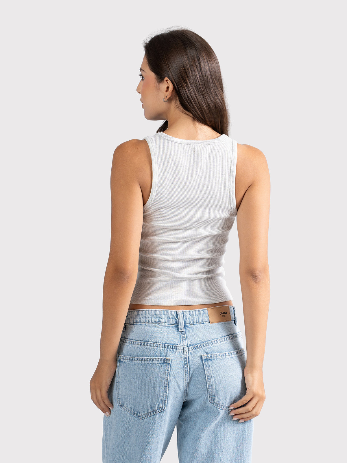 U-SHAPED TANK TOP CLOUD-GREY