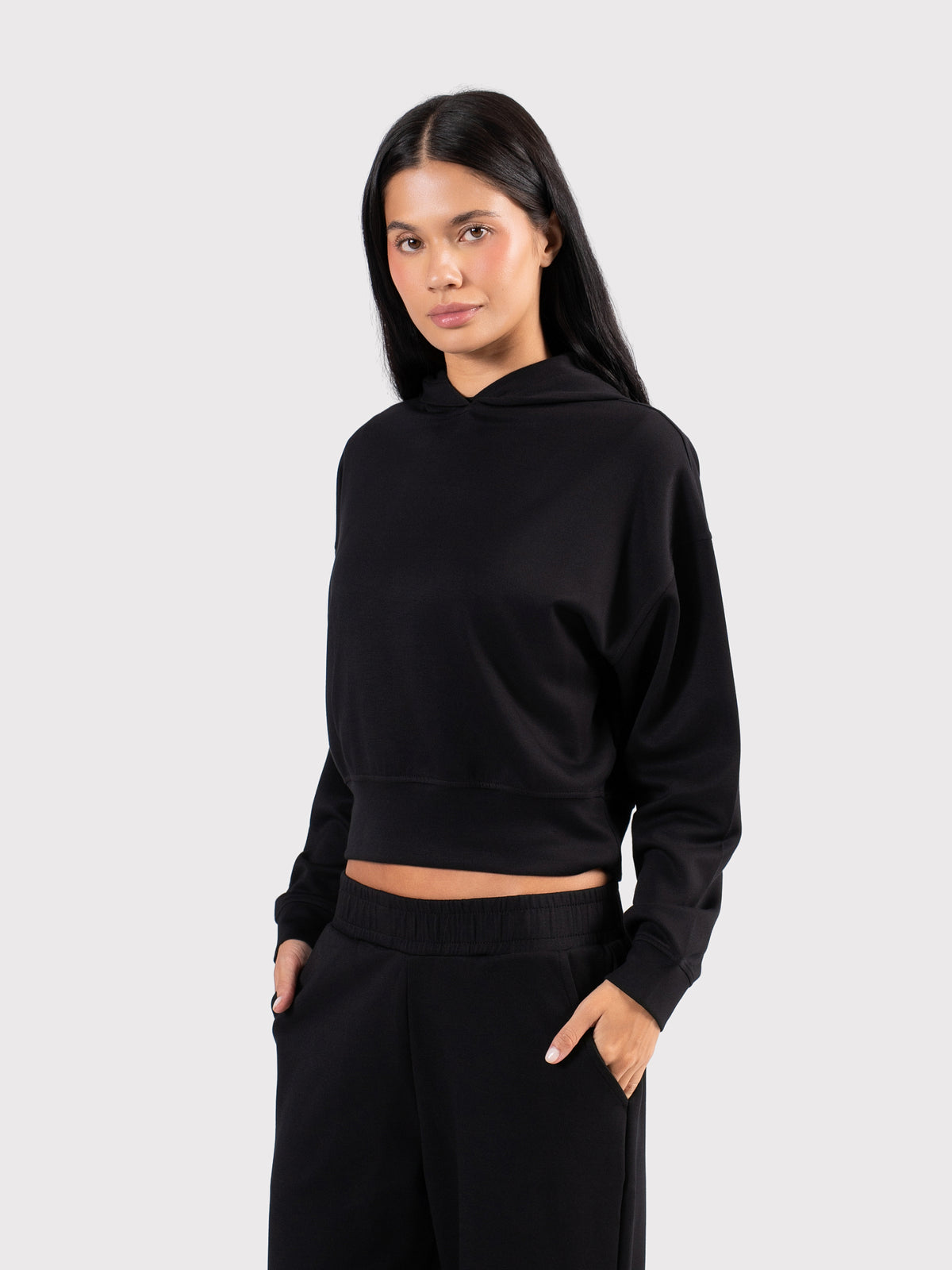 BREATHABLE HOODIE WITHOUT LINING BLACK