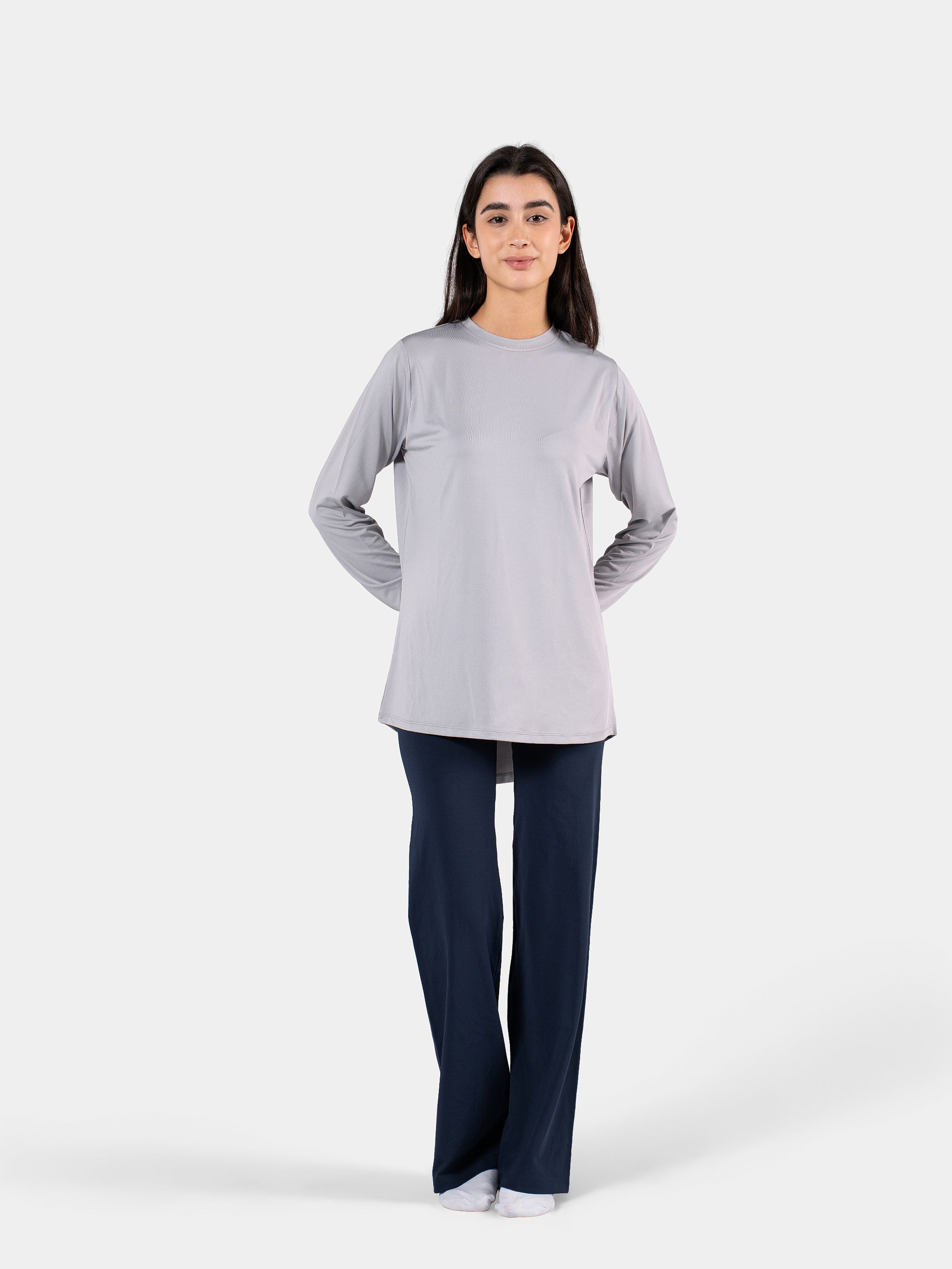 MOVE LOOSE LONG SLEEVE TOP LIGHT-GREY 2
