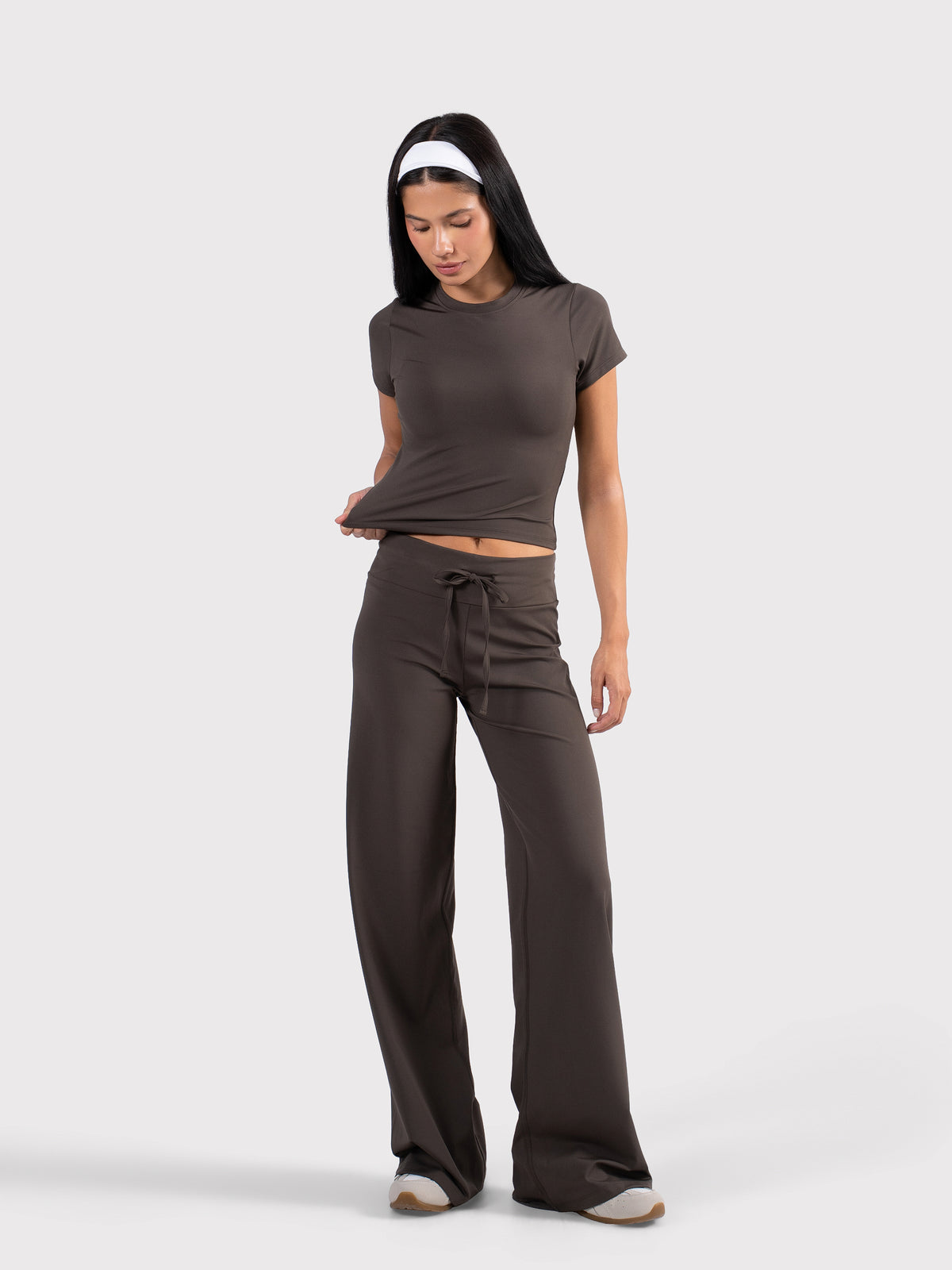 MOVE FITTED TOP BROWN