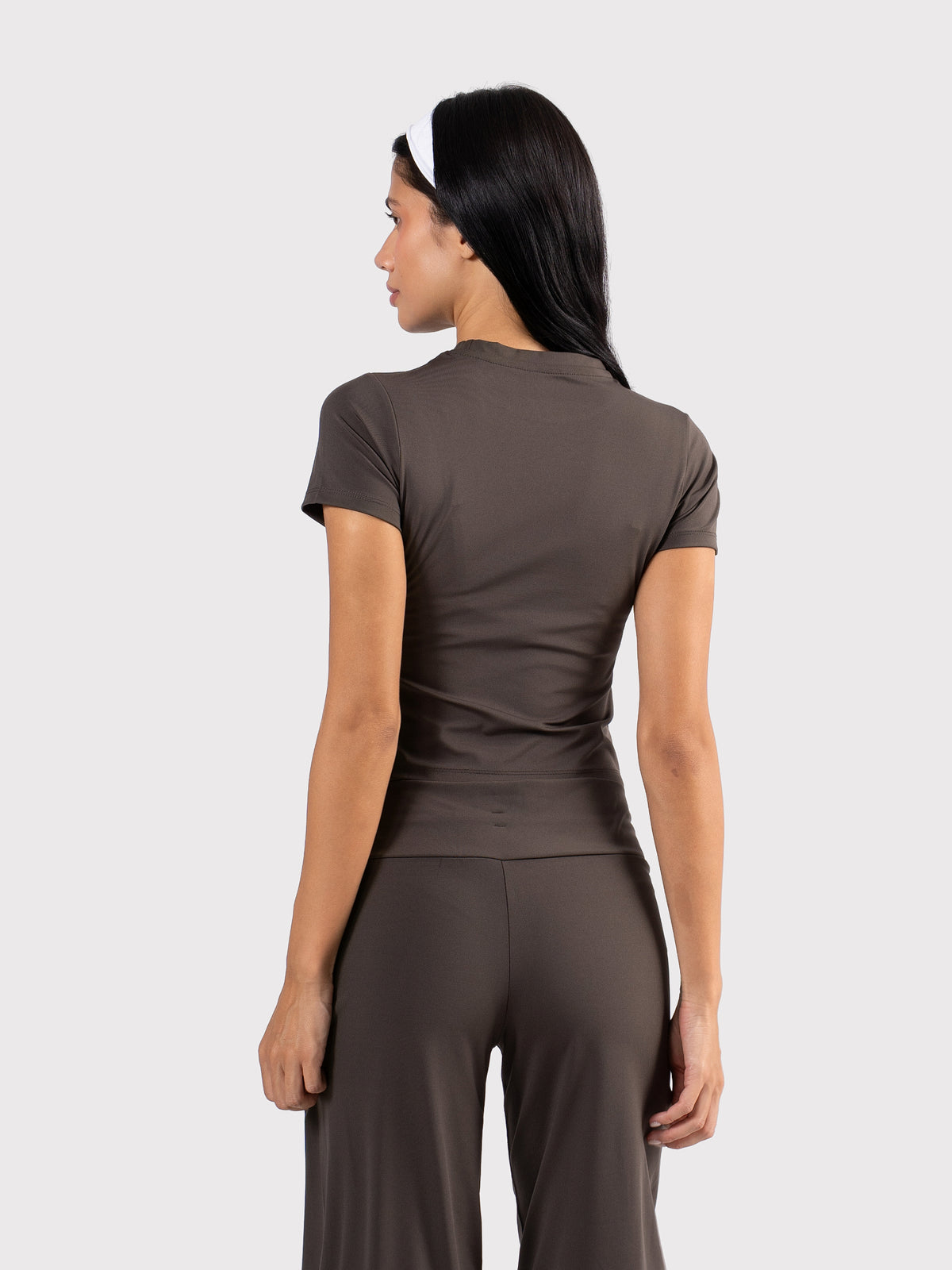 MOVE FITTED TOP BROWN