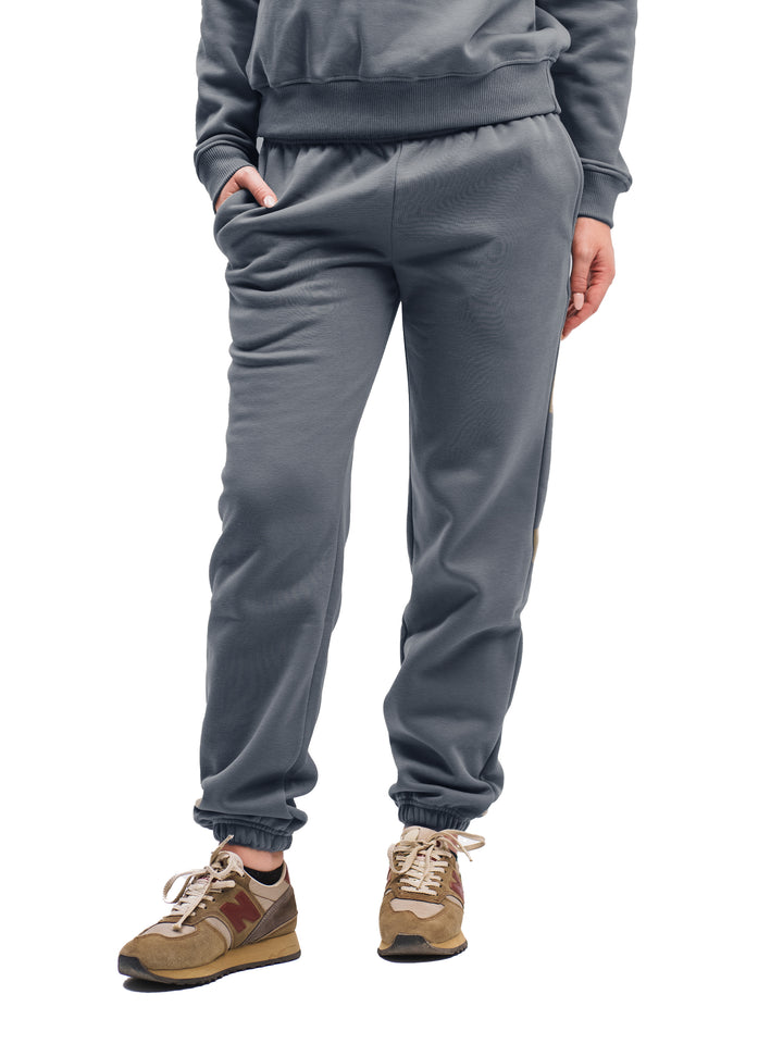 COOL GREY ELASTIC HEM SWEATPANTS