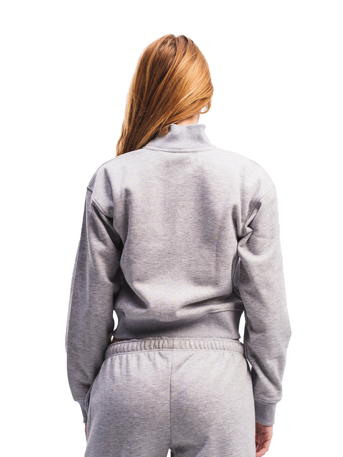 CLOUD GREY CROPPED ZIP UP