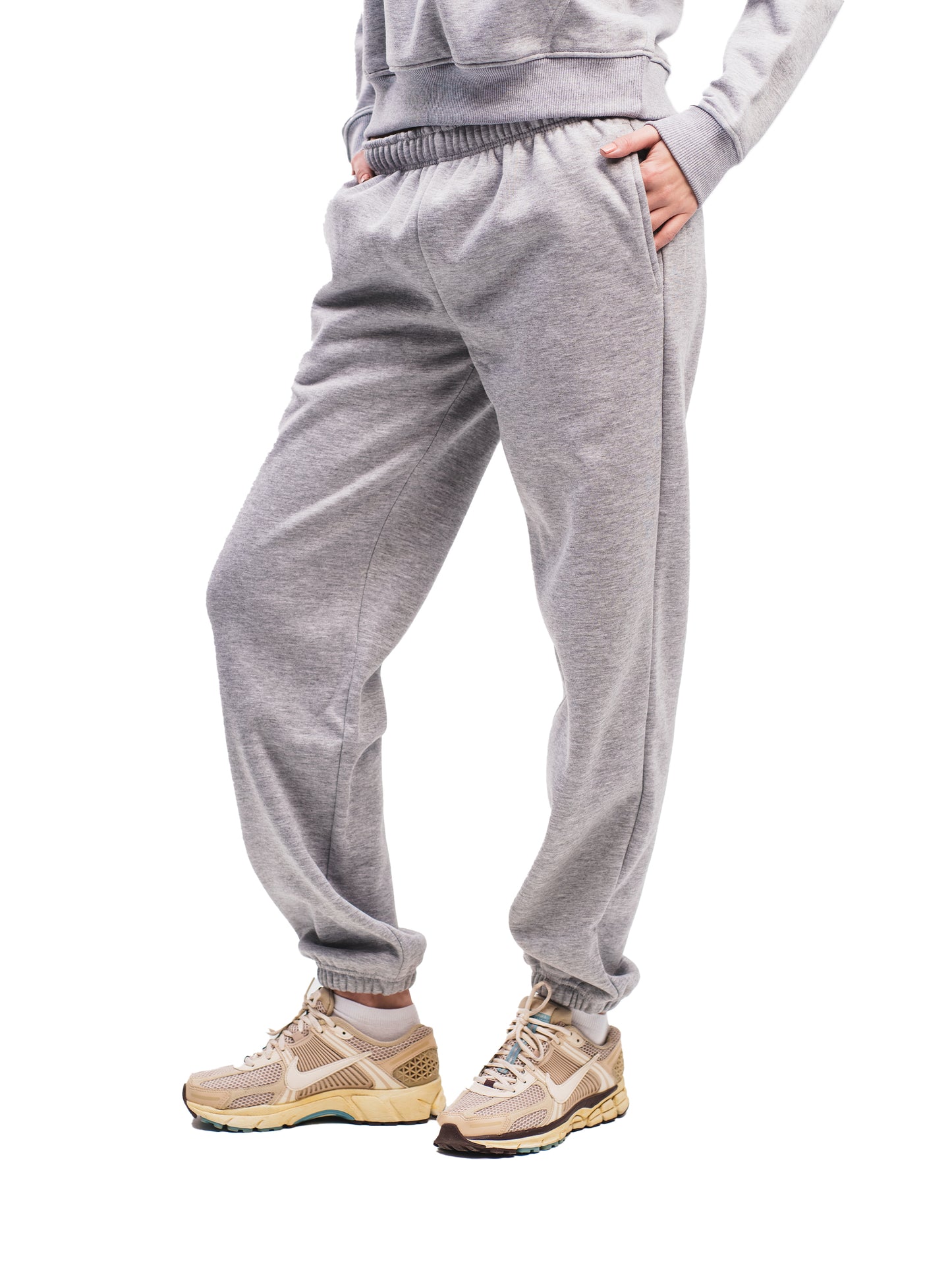 CLOUD GREY ELASTIC HEM SWEATPANTS