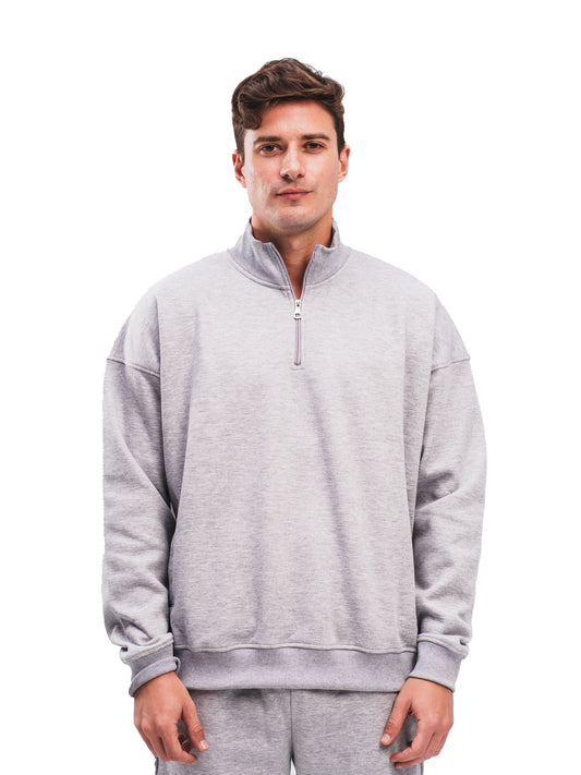 CLOUD GREY QUARTER ZIP