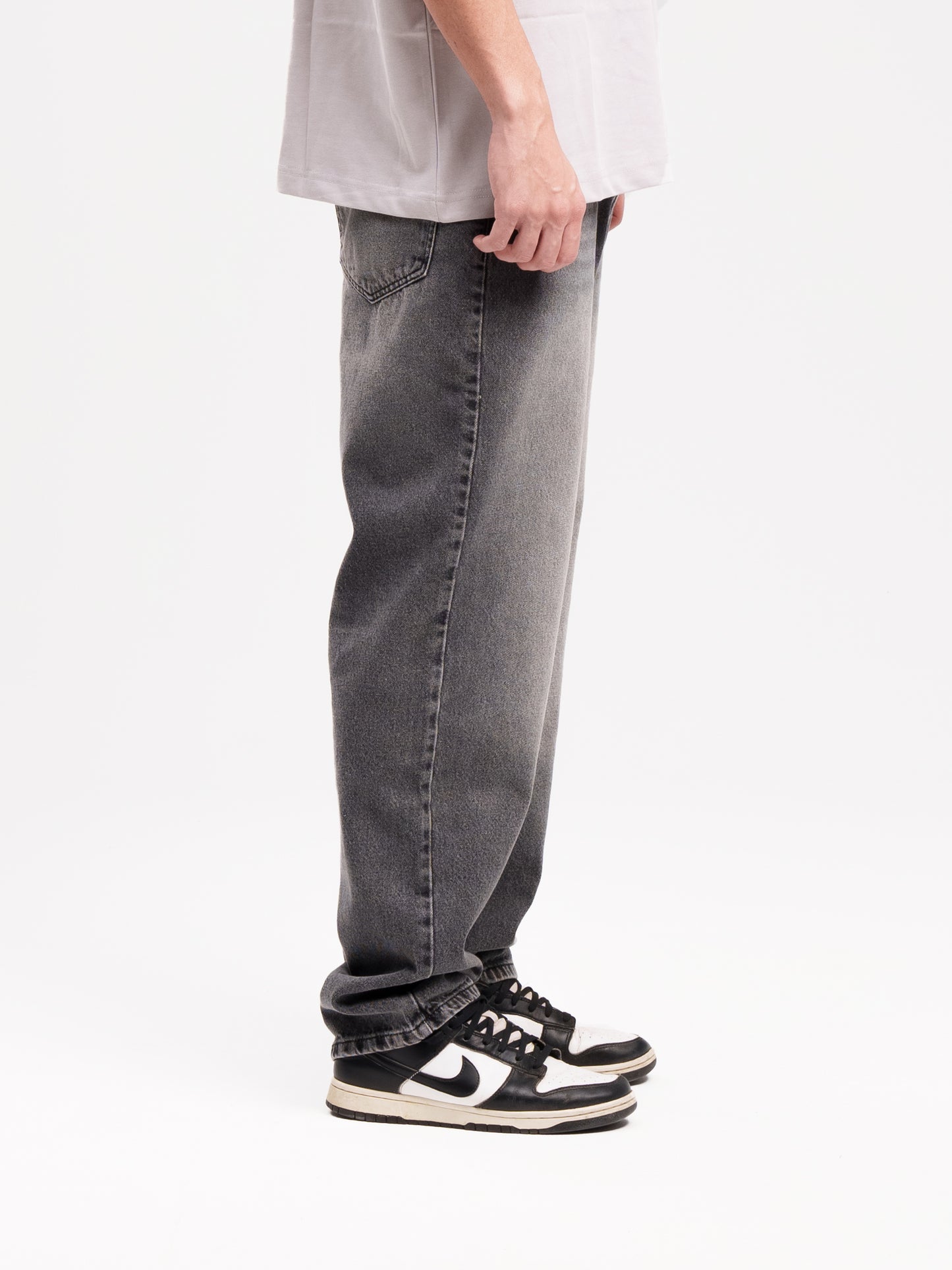 LIGHT GREY BAGGY MEN'S JEANS