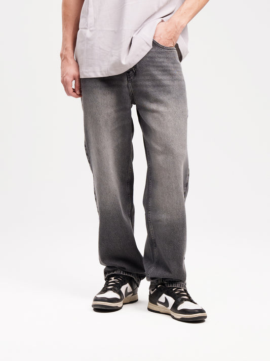 LIGHT GREY BAGGY MEN'S JEANS