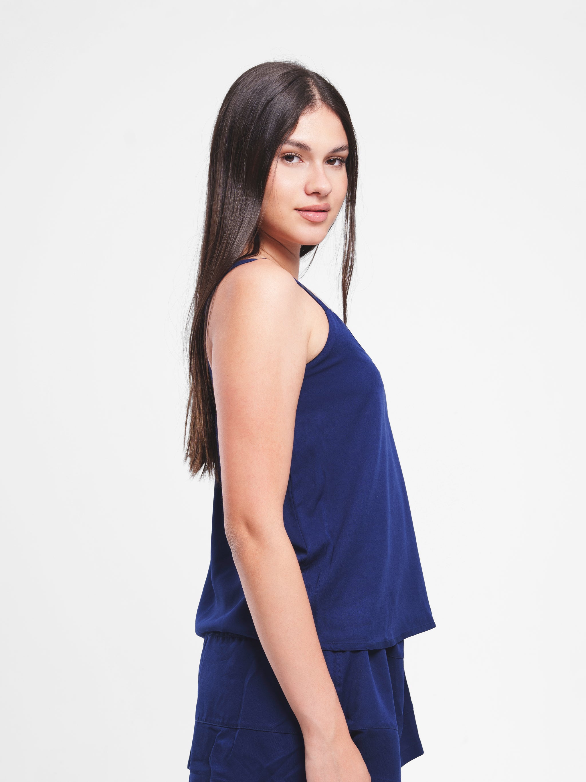 NAVY FLOWY SPAGHETTI SET