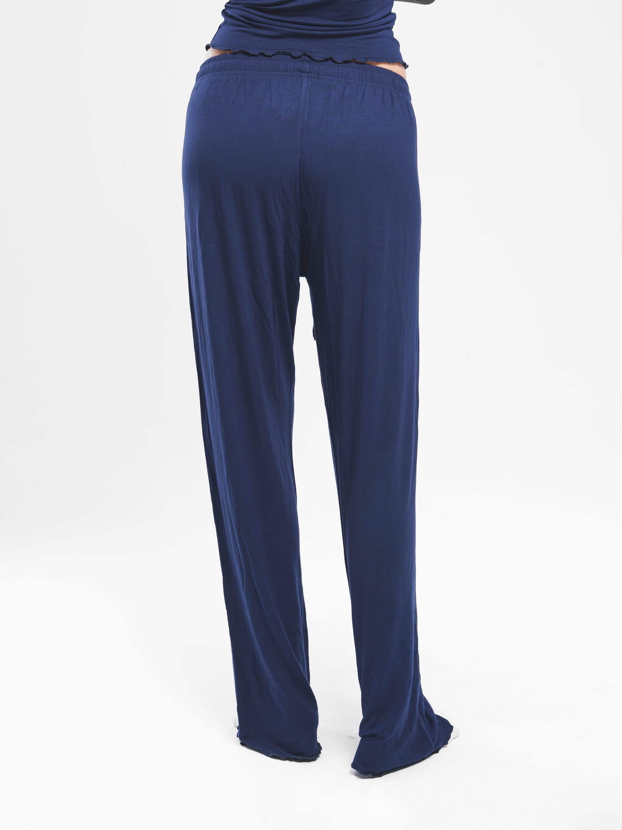 NAVY RUCHED LONG SLEEVE SET