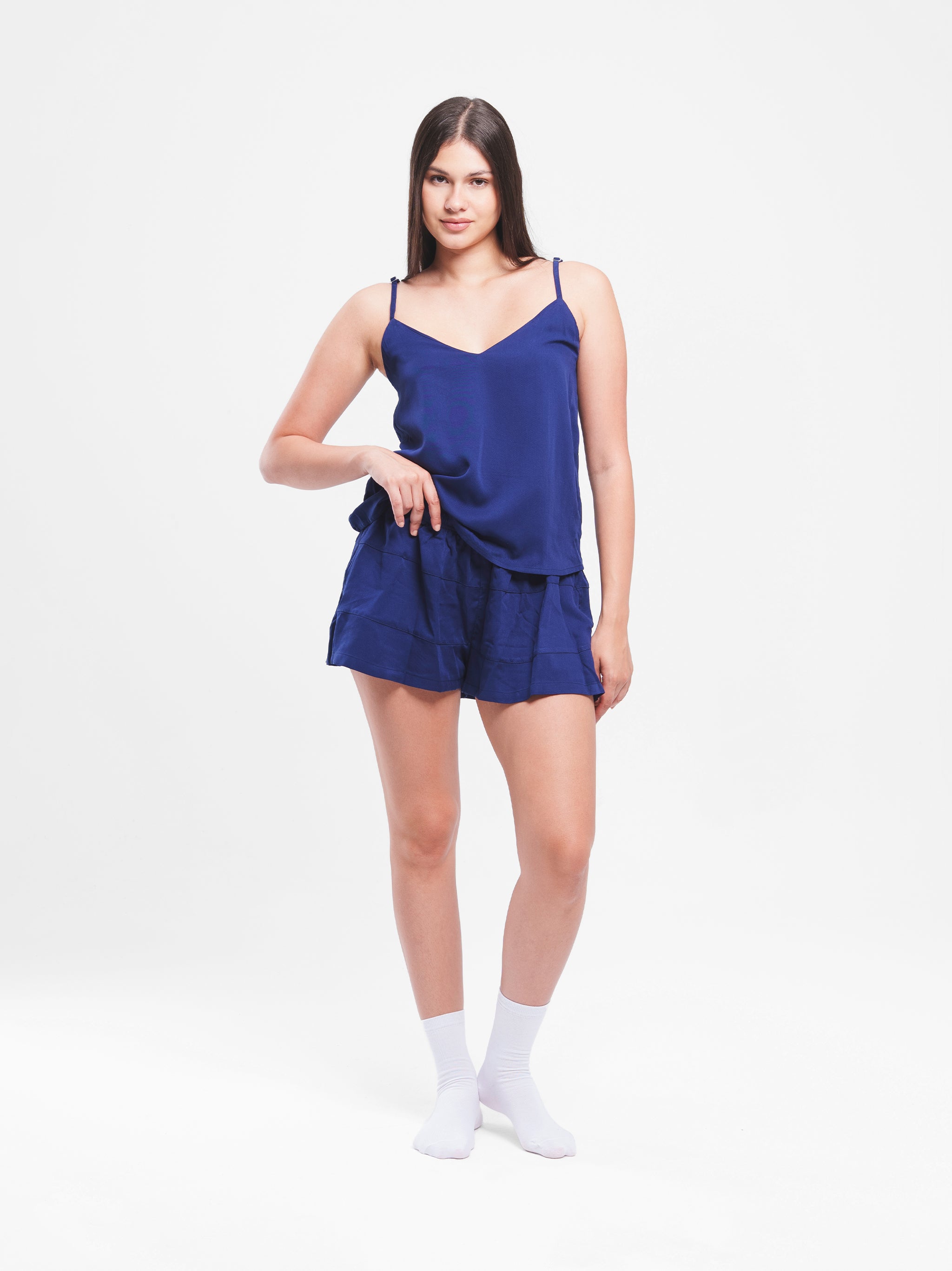 NAVY FLOWY SPAGHETTI SET