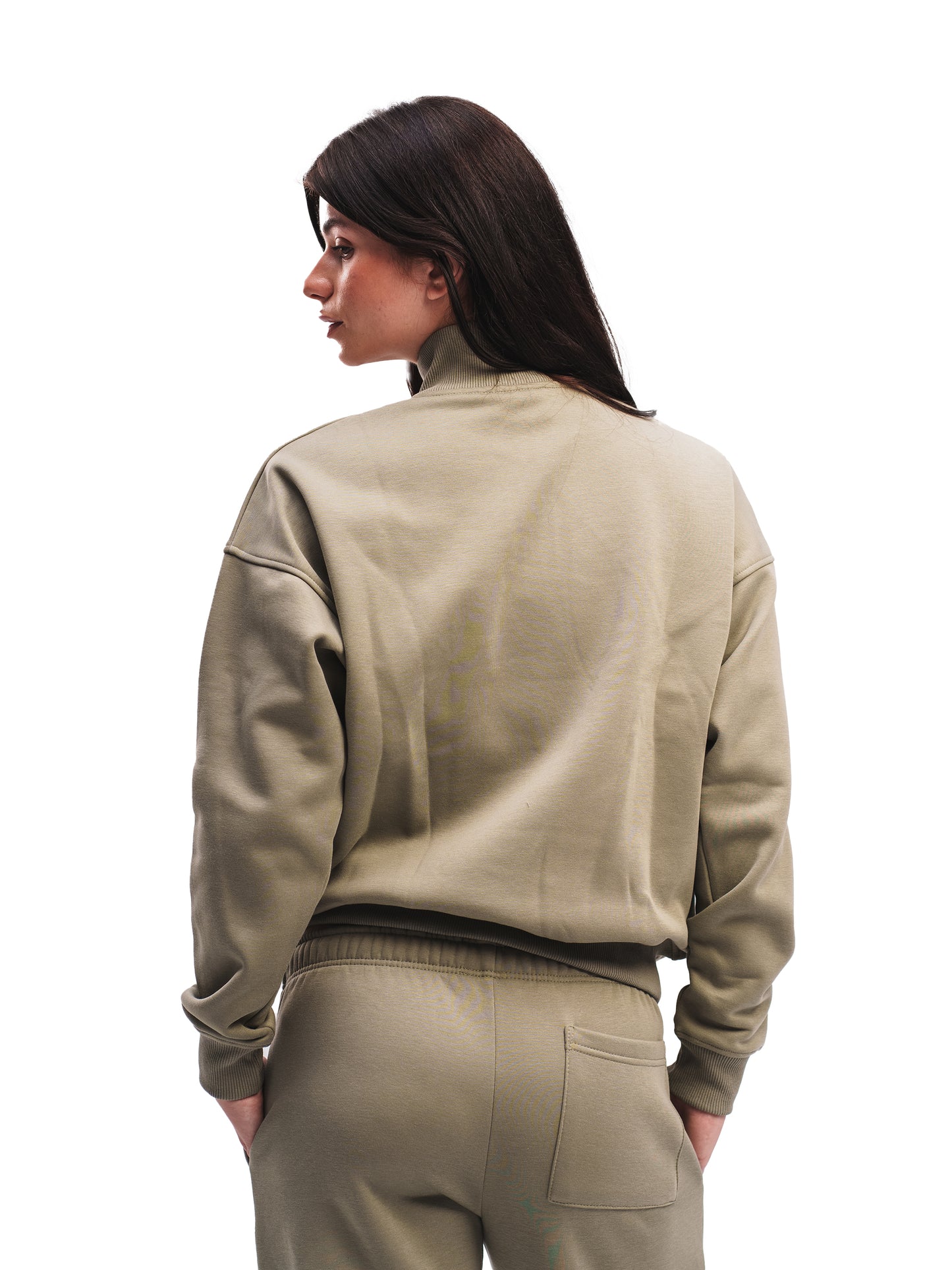 OLIVE GREEN QUARTER ZIP