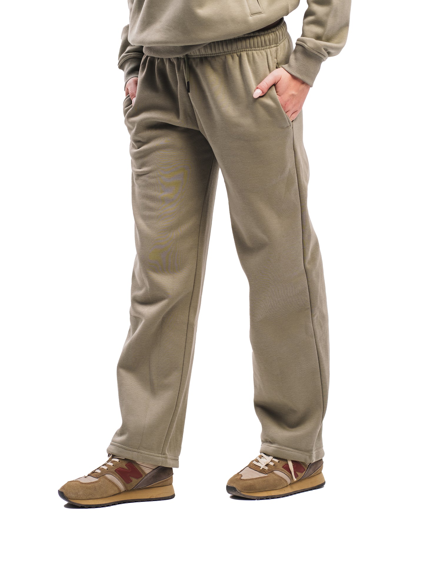 OLIVE GREEN STRAIGHT LEG SWEATPANTS