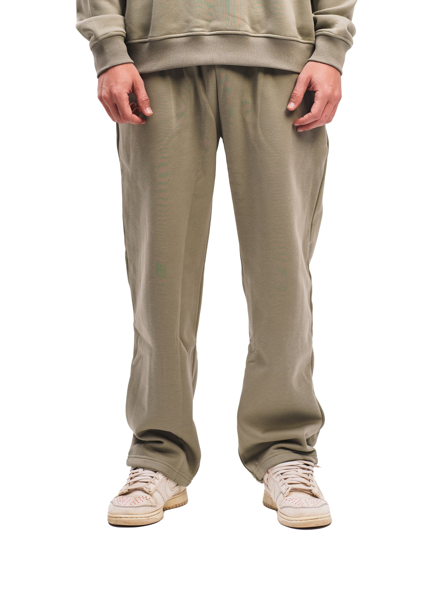 OLIVE GREEN STRAIGHT LEG SWEATPANTS