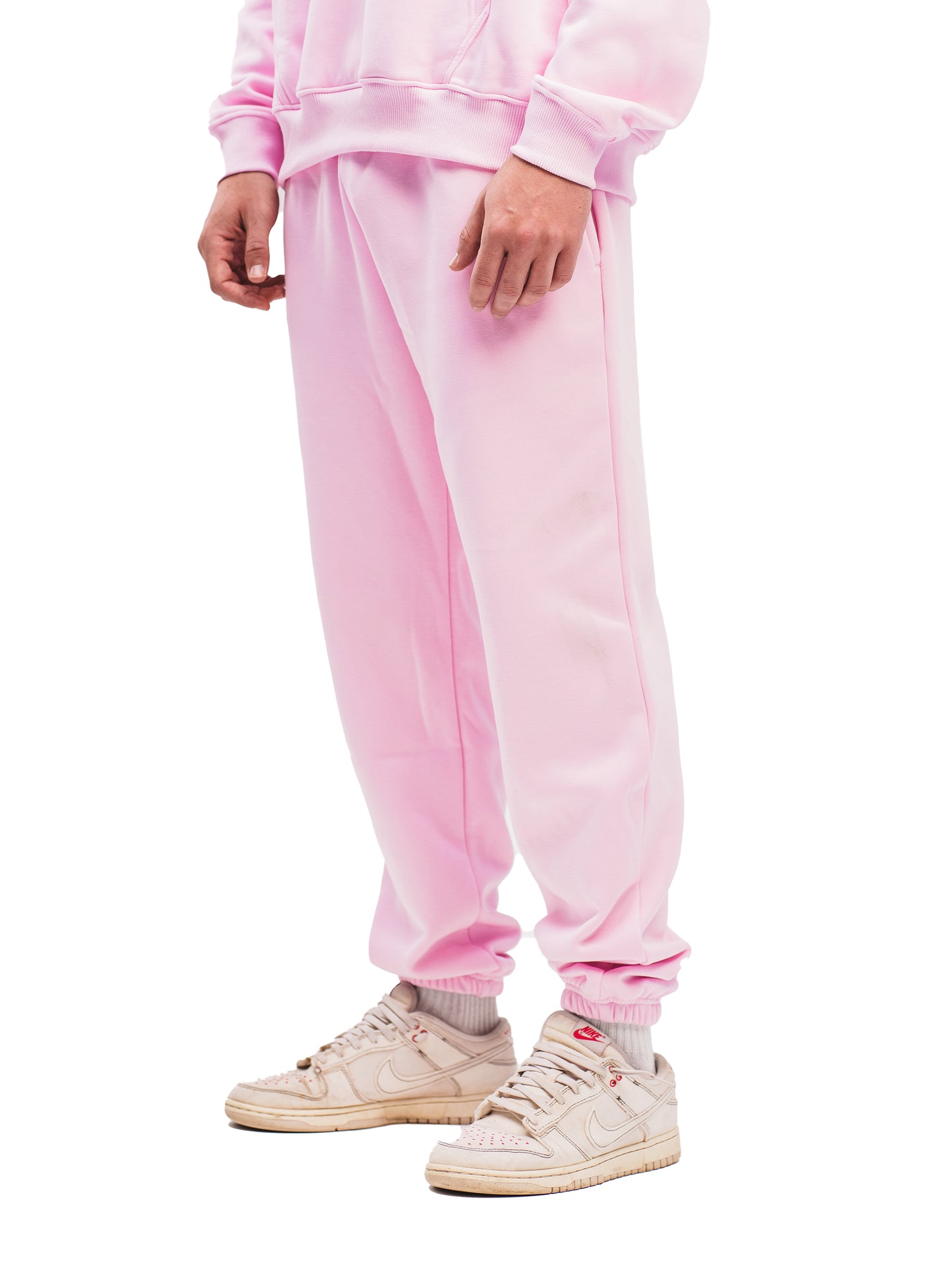 BABY PINK ELASTIC HEM SWEATPANTS