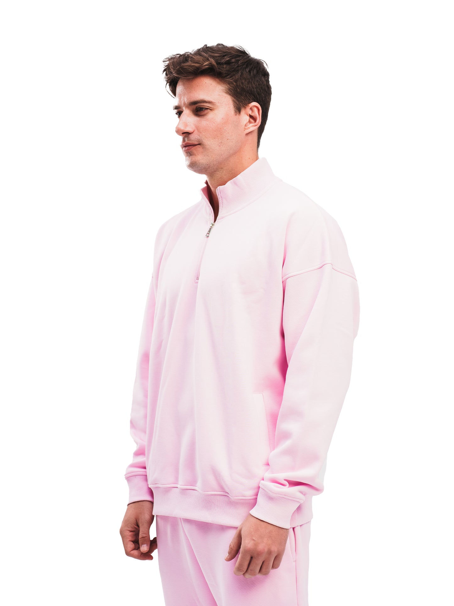 BABY PINK QUARTER ZIP