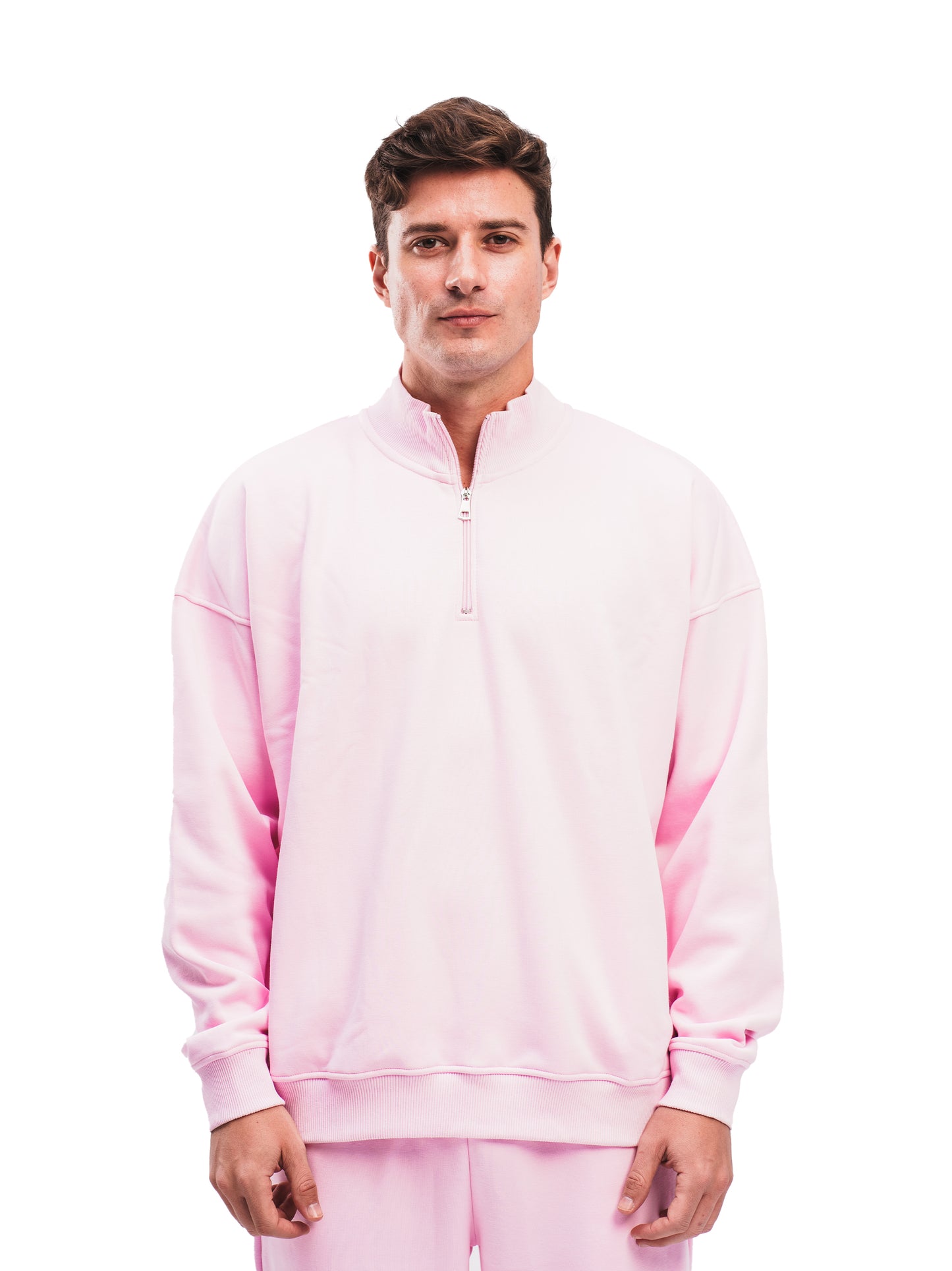 BABY PINK QUARTER ZIP