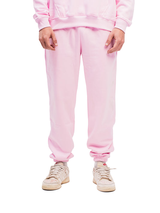 BABY PINK ELASTIC HEM SWEATPANTS