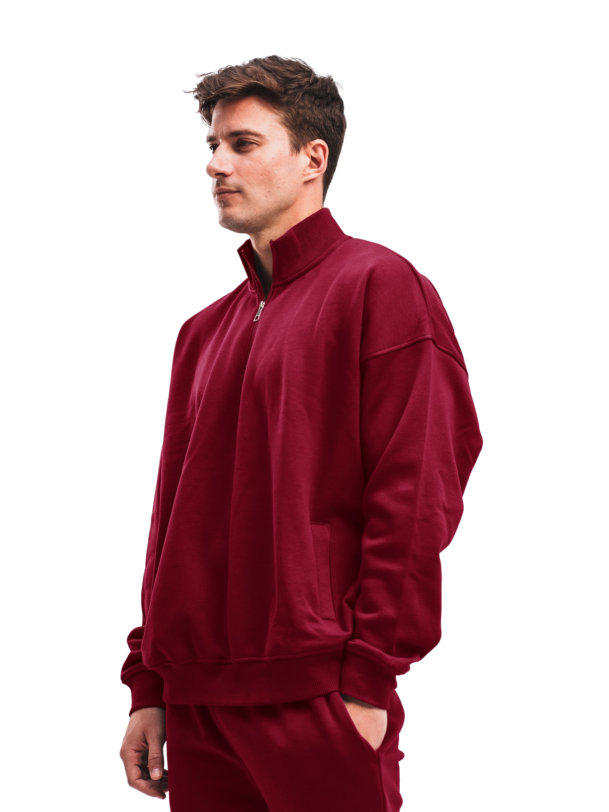 BURGUNDY QUARTER ZIP