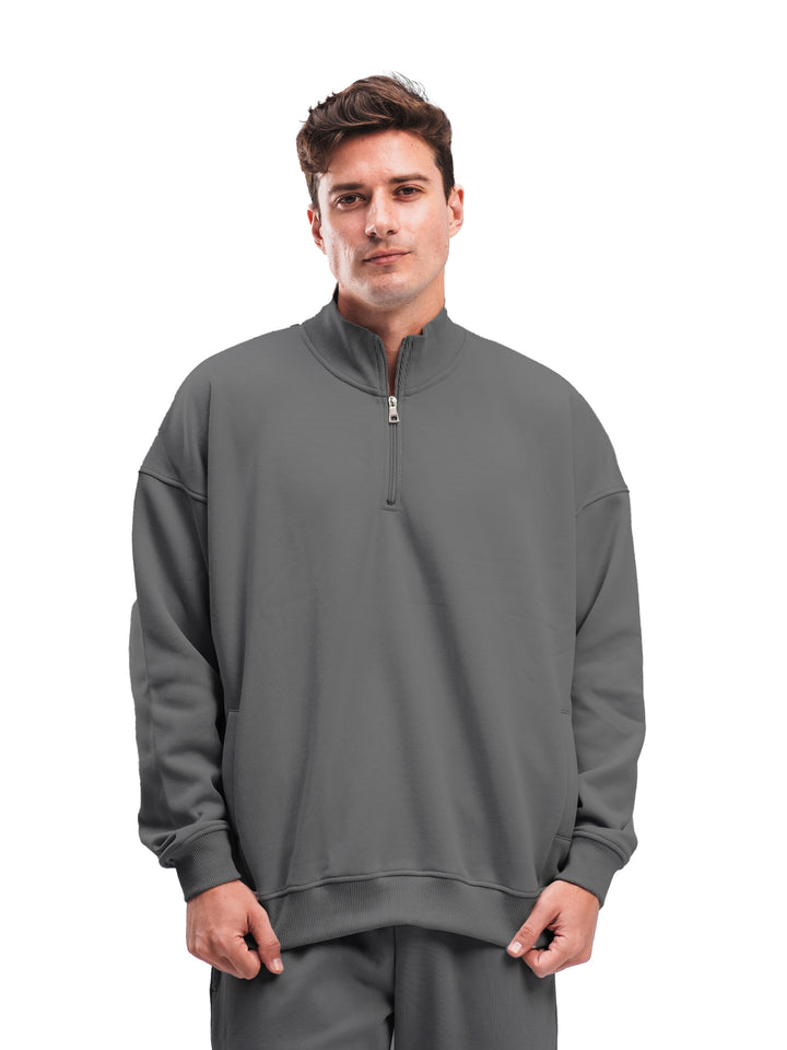 CHARCOAL QUARTER ZIP