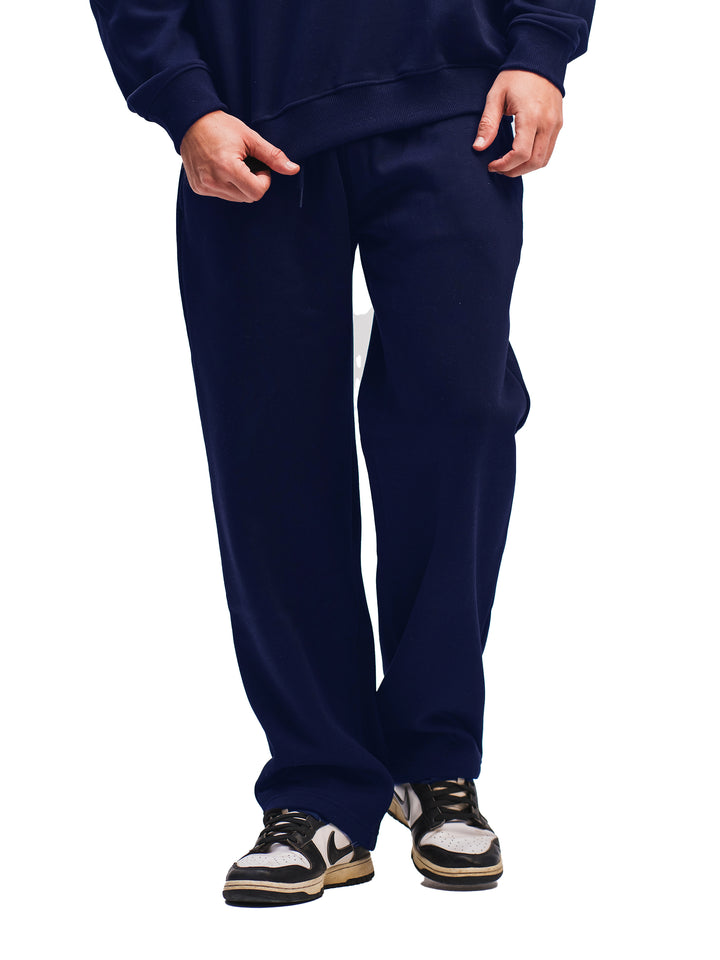NAVY STRAIGHT LEG SWEATPANTS