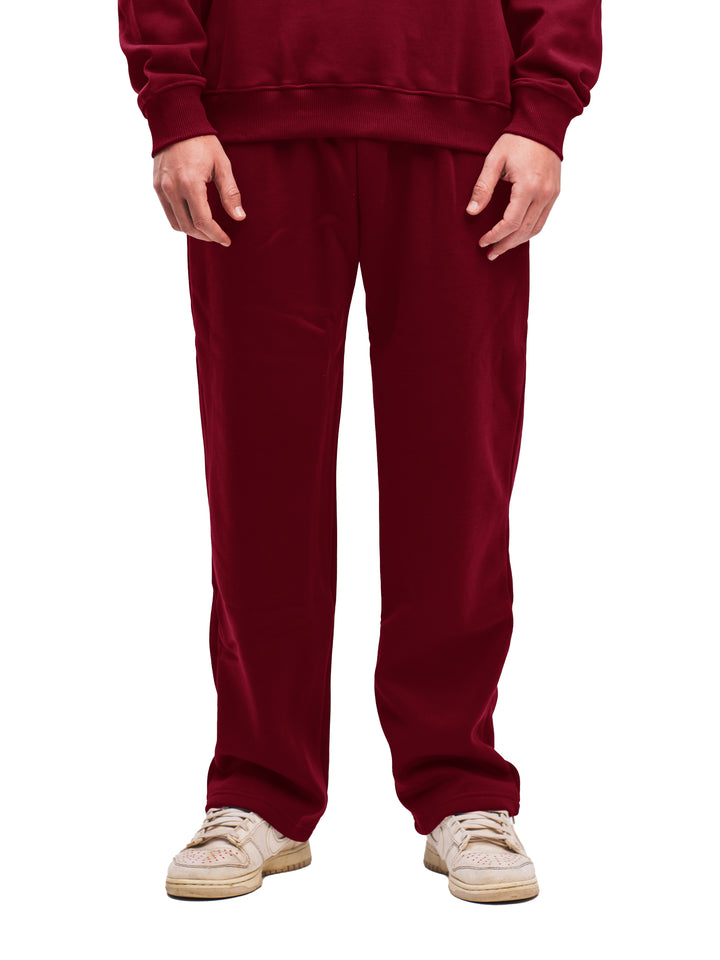 BURGUNDY STRAIGHT LEG SWEATPANTS