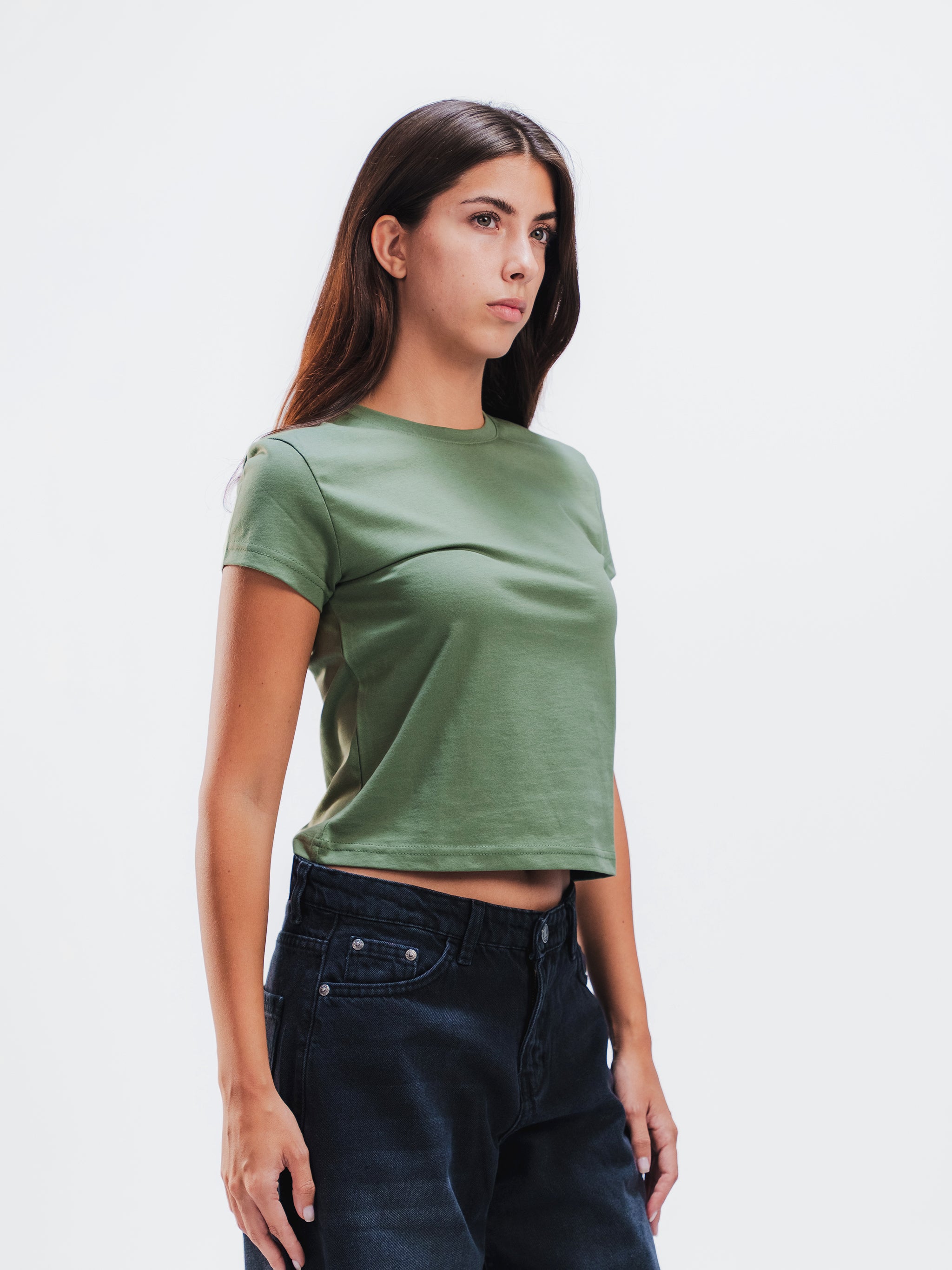OLIVE BABY TEE