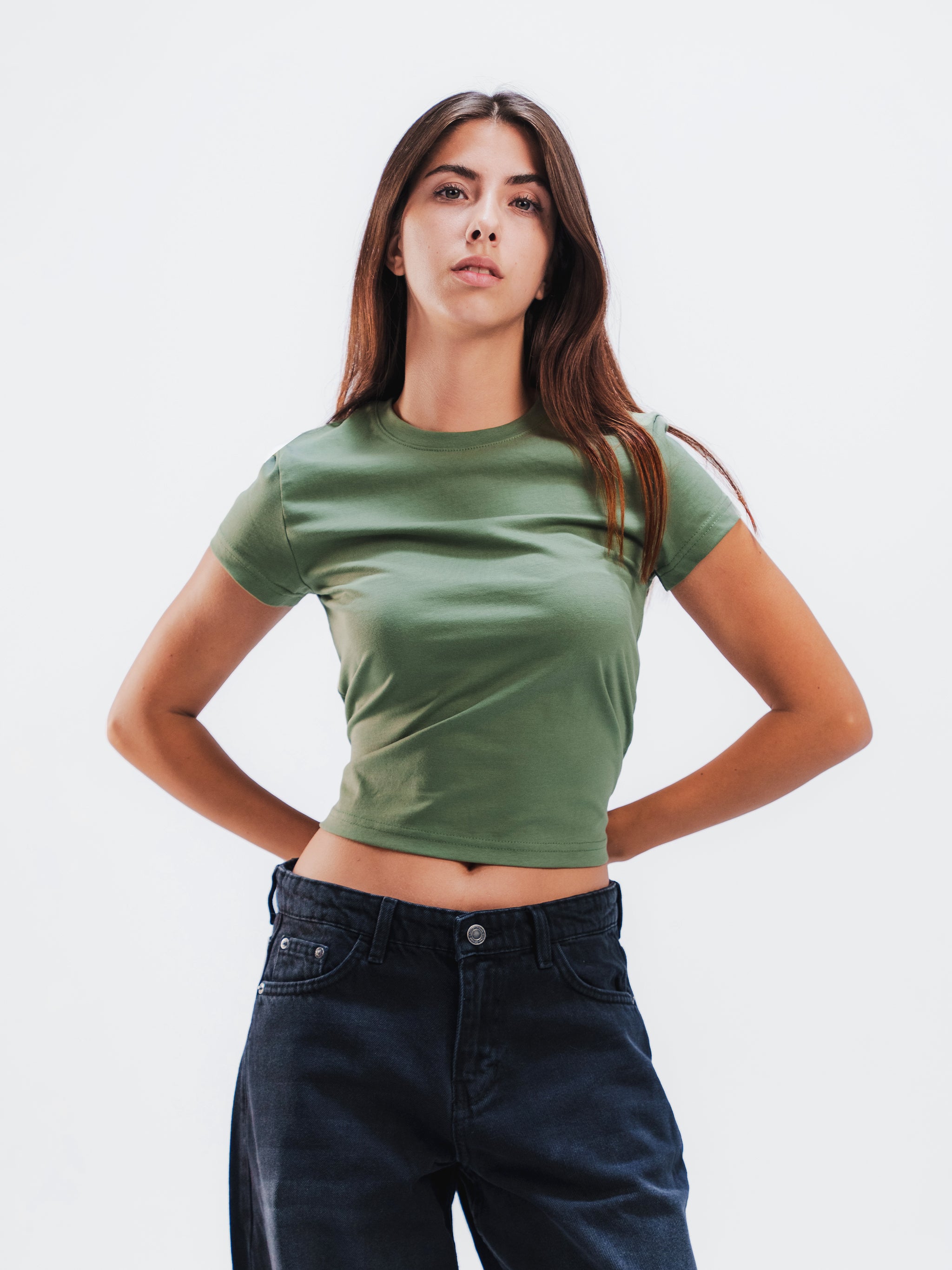 OLIVE BABY TEE