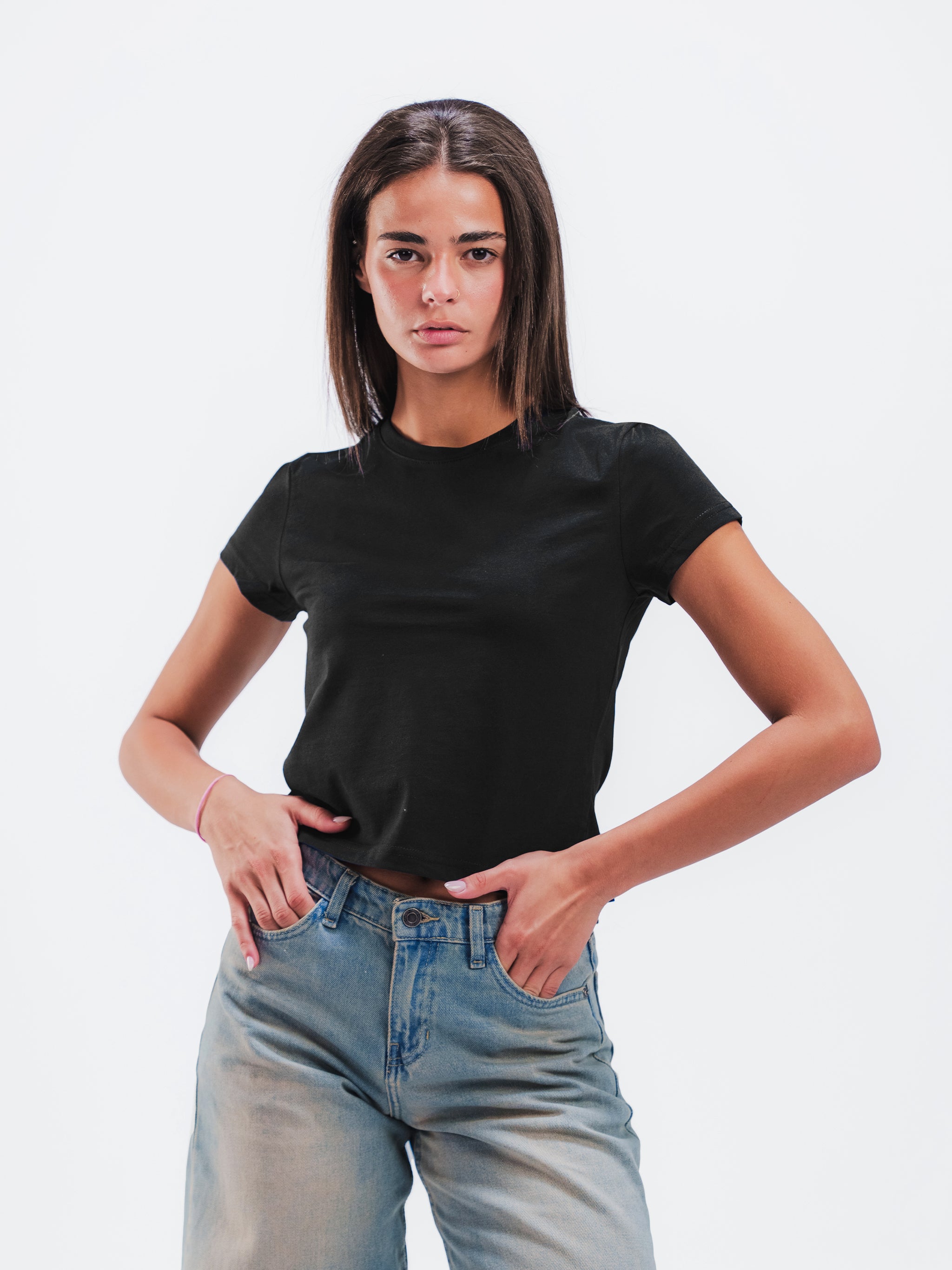 BLACK BABY TEE
