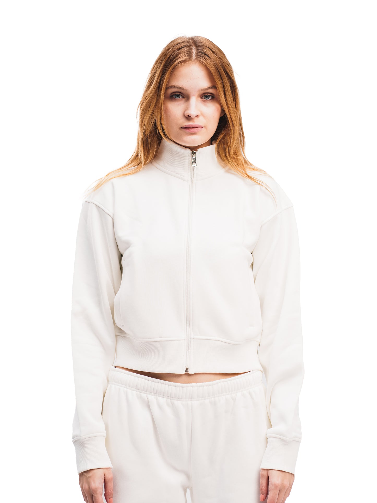 OFF-WHITE CROPPED ZIP UP