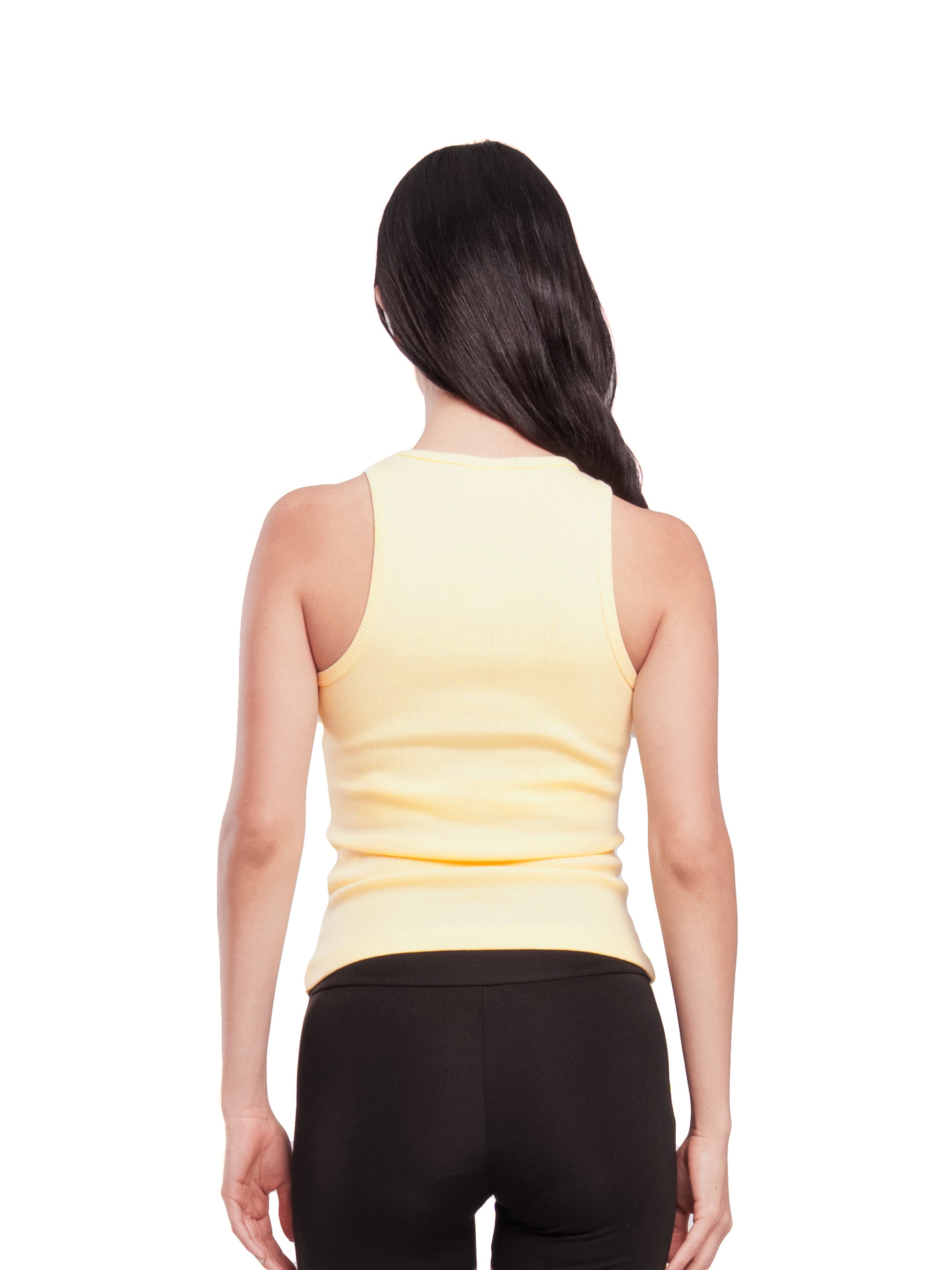 YELLOW CREWNECK TANK TOP