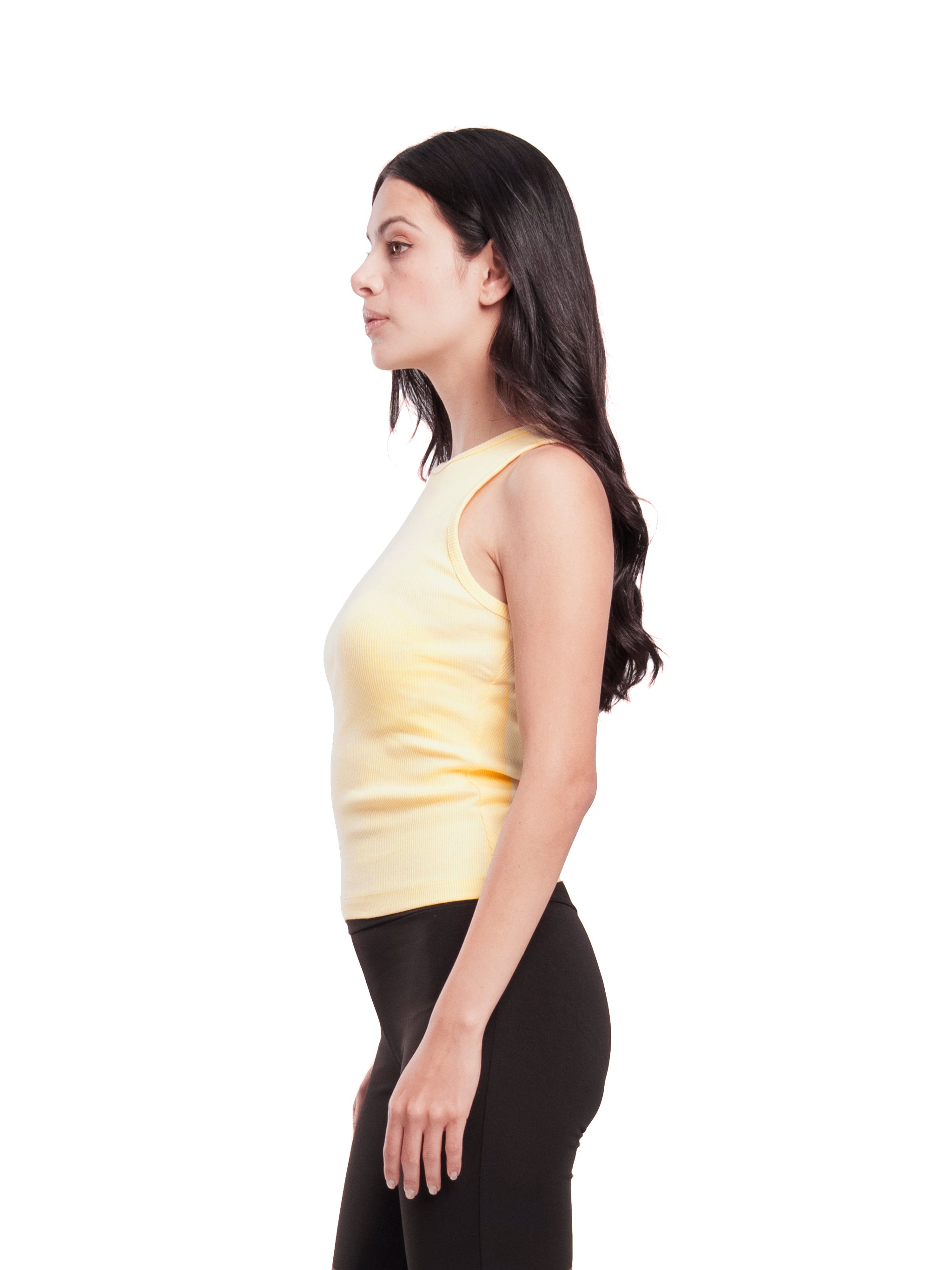 YELLOW CREWNECK TANK TOP