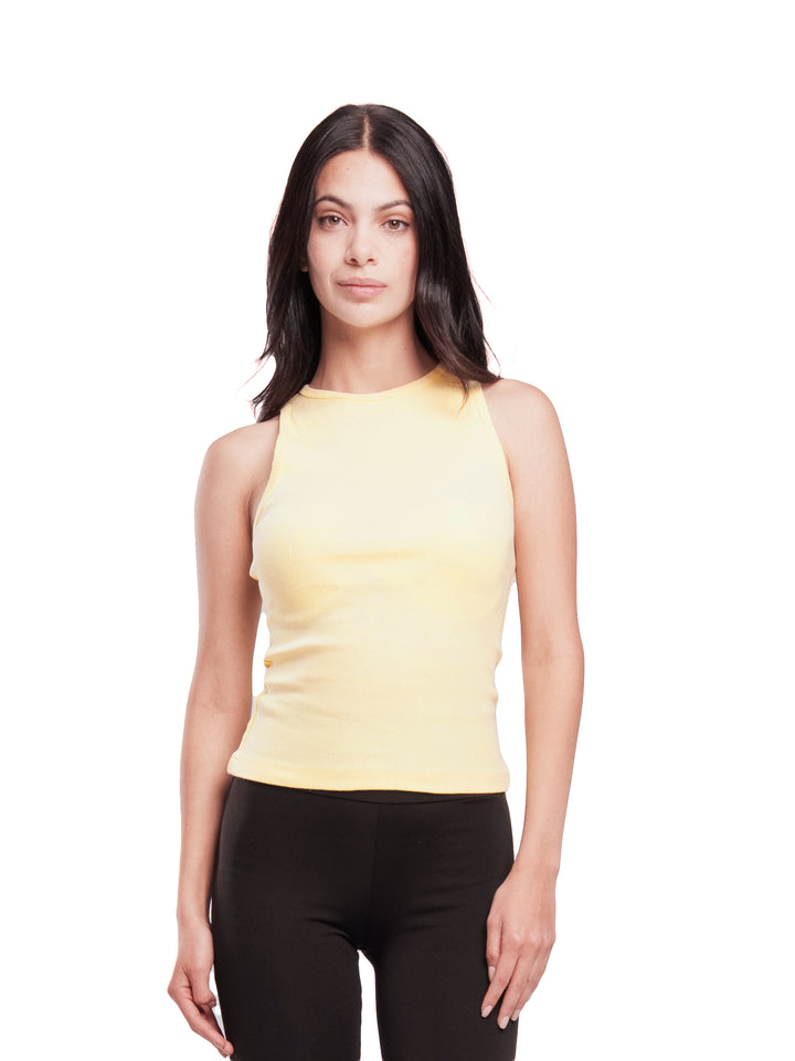 YELLOW CREWNECK TANK TOP