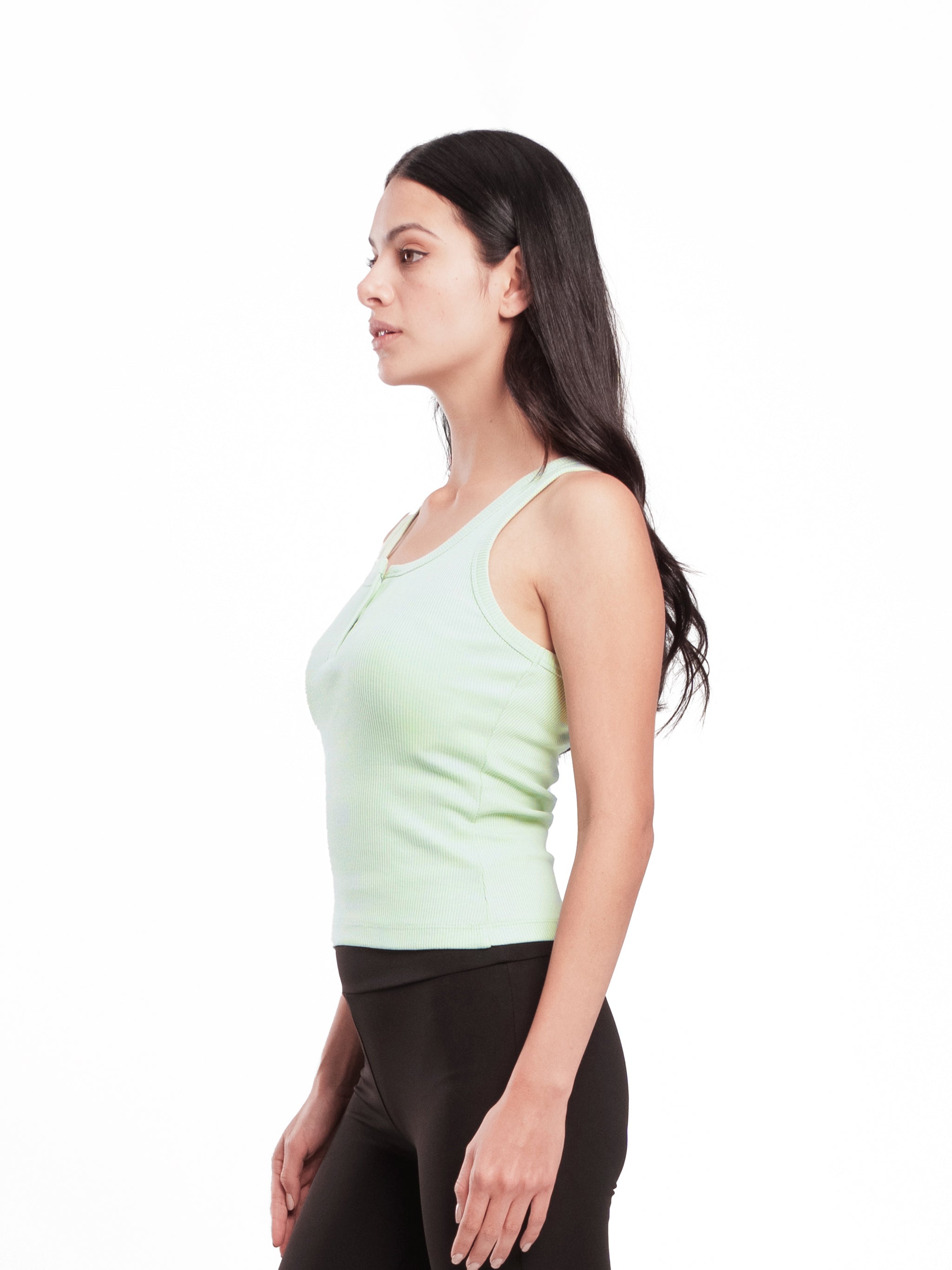 MINT GREEN BUTTON UP TANK TOP